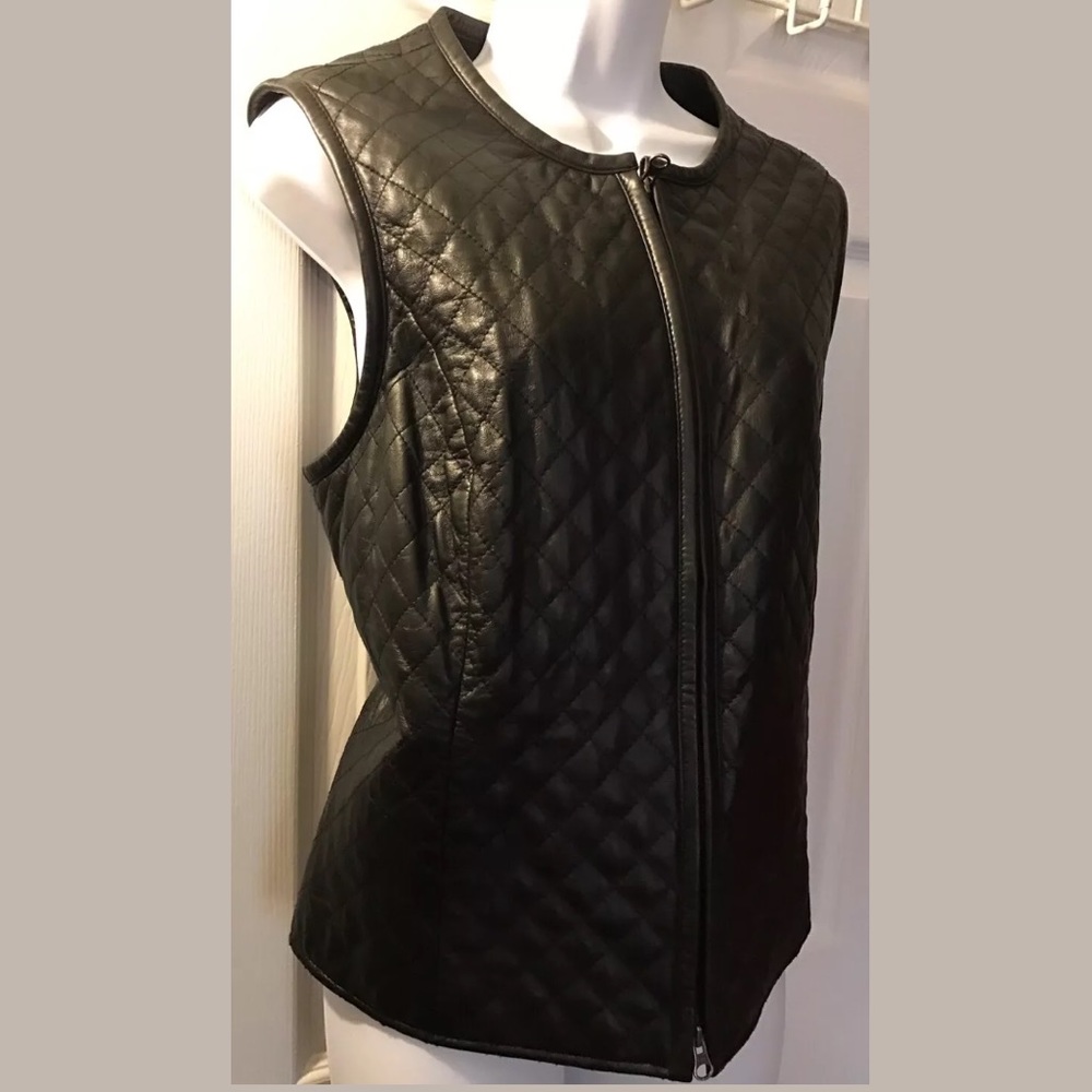 CASLON Quilted Leather Vest Nordstrom Soft Buttery